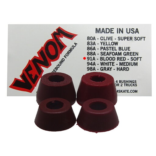 VENOM ベノム BUSH SHR 91A BLOOD RED スケートボード ピボット VENOM ベノム BUSH SHR 91A BLOOD RED スケートボード ピボット