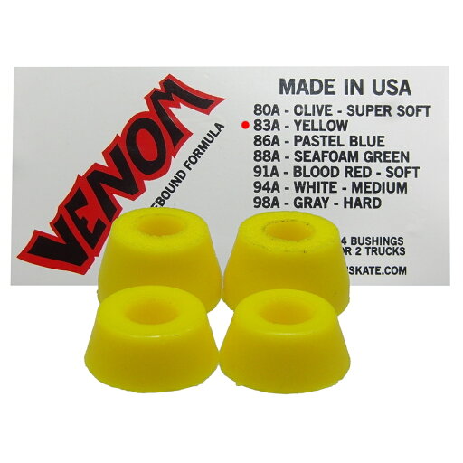VENOM ベノム BUSH SHR 83A PASTEL YELLOW スケートボード ピボット VENOM ベノム BUSH SHR 83A PASTEL YELLOW スケートボード ピボット