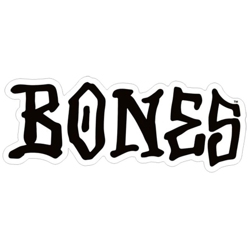 BONES WHEELS ボーンズ ウィール BONES 5” STICKER (WHITE/BLACK) ステッカー シール