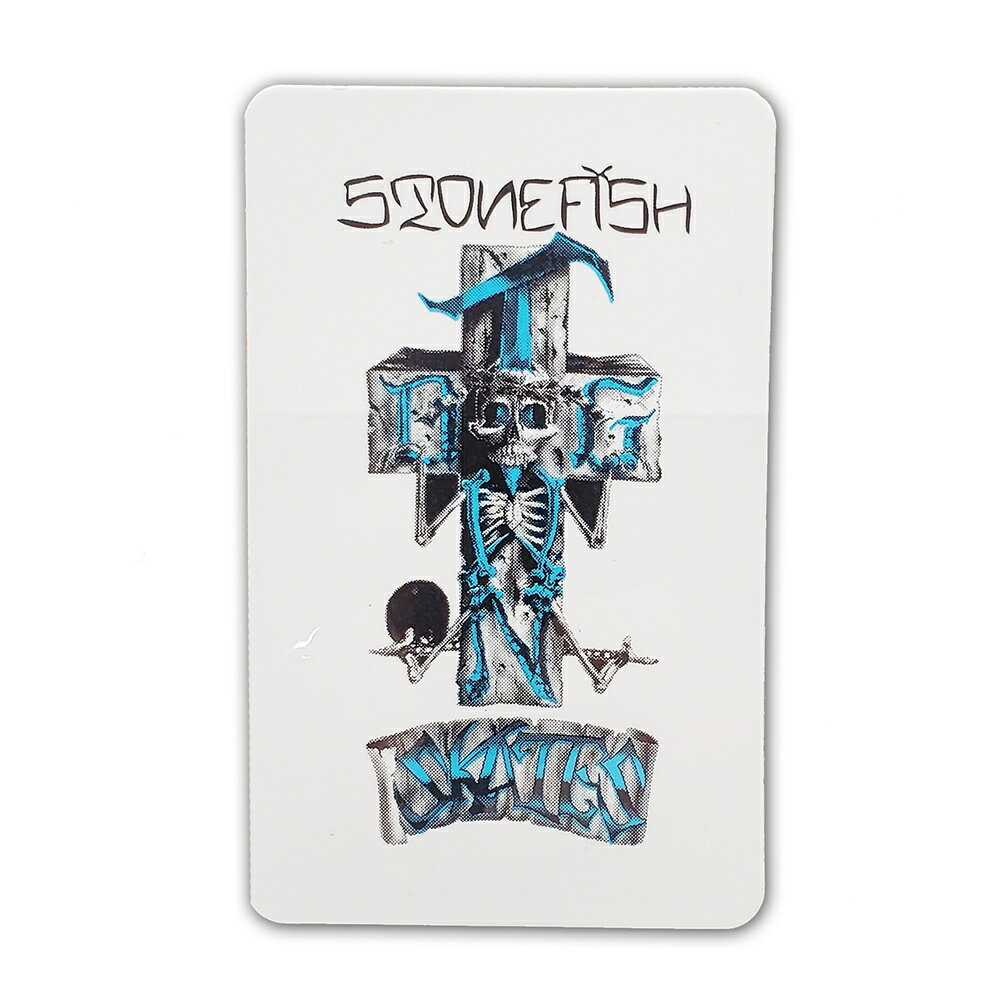 DOGTOWN ドッグタウン STONEFISH WHITE/BLUE ステッカー