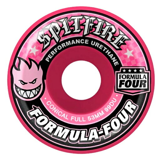 SPITFIRE スピットファイア F4 99 CONICAL FULL PINK 53mm スケートボード ウイール SPITFIRE スピットファイア F4 99 CONICAL FULL PINK 53mm スケートボード ウイール