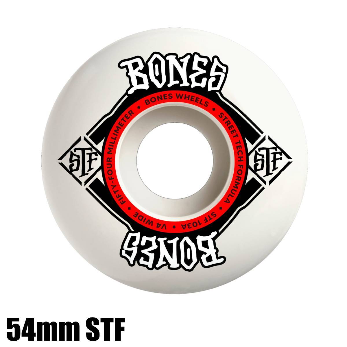BONES WHEELS ボーンズ ウィール STF WIDE STANDARD V4 STREET TECH FORMULA 54mm103A スケートボード ウイール