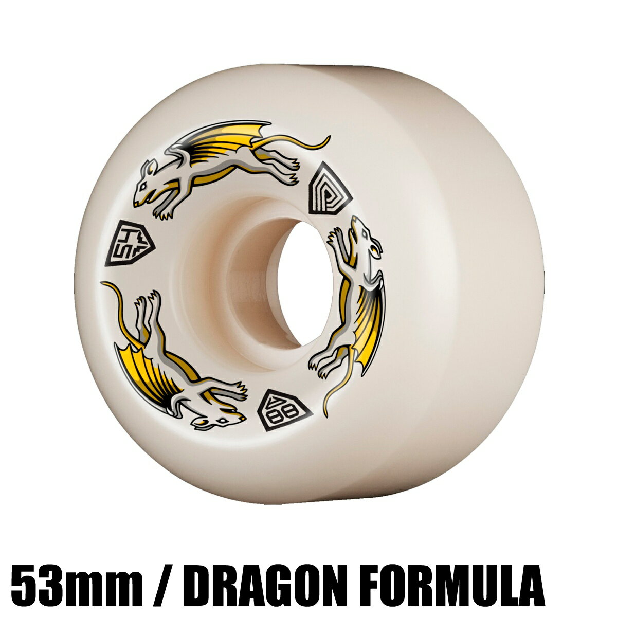 33211555 POWELL PERALTA DRAGON FORMULA NANO RAT 53x33MM 88A スケートボード ウイール