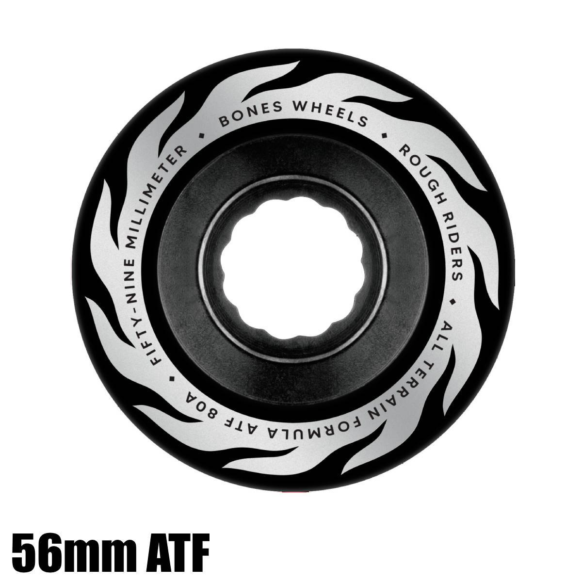 BONES WHEELS ボーンズ ウィール ATF ROUGH RIDERS RUNNERS ETERAL FLAME BLACK 56mm 80A (ソフトウィ..