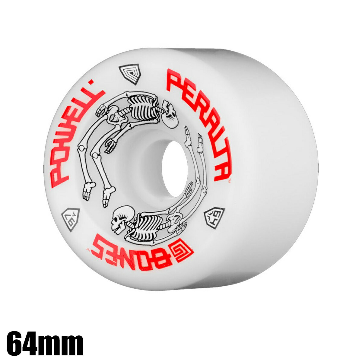 POWELL パウエル G-BONES WHITE 64mm 97A スケートボード ウイール