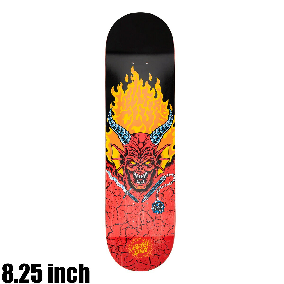 SANTACRUZ サンタクルーズ STRANGER THINGS HELLFIRE CLUB 8.25 スケートボード デッキ
