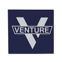 ベンチャー/VENTURE BOX LOGO ステッカー (NAVY/SILVER)