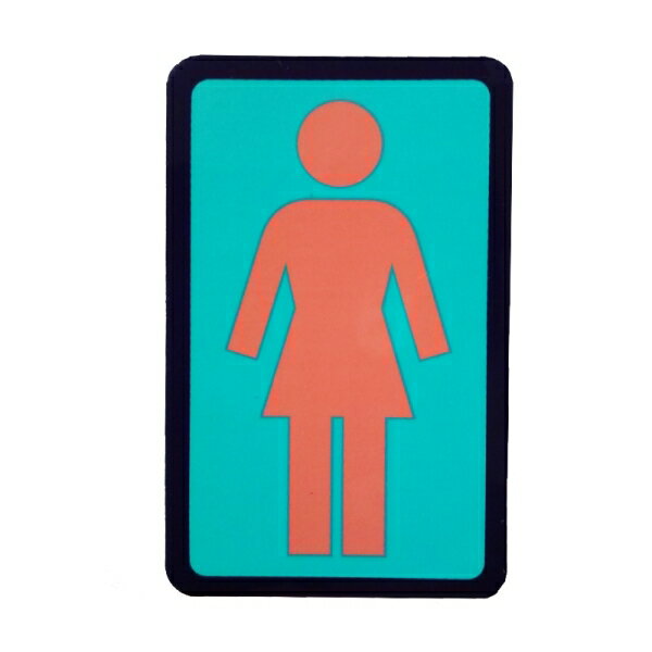 ガール GIRL／OG STICKER 3” (PEACH/TEAL/NAVY) ステッカー 1