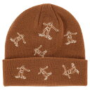 XbV[^THRASHER GONZ PATTERN BEANIE (BROWN) r[j[