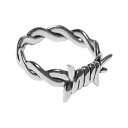 nt^HUF BARBED WIRE RING (SILVER) LTCY 18 OAlbNX