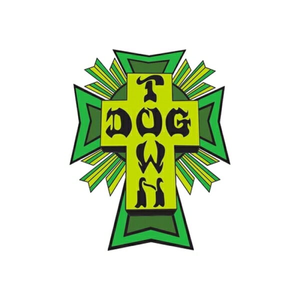 hbO^E DOGTOWN^LOGO COLOR STICKER 2h ( LIME ) XebJ[