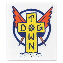 hbO^E^DOGTOWN SCRATCH CROSS STICKER 3.75 ( WHITE ) XebJ[