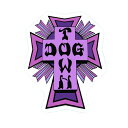 hbO^E DOGTOWN^CROSS LOGO PURPLE STICKER 10.5cm XebJ[