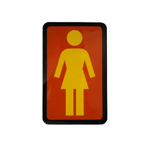 ガール GIRL/OG STICKER 3” (YELLOW/BROWN/BLACK) ステッカー ガール GIRL/OG STICKER 3” (YELLOW/BROWN/BLACK) ステッカー