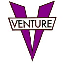 x`[ VENTURE^V DIE CUT STICKER MED ( PURPLE ) XebJ[