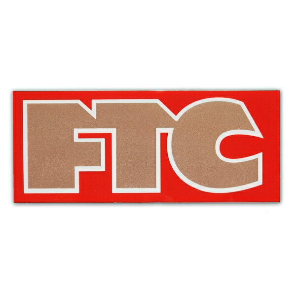 エフティーシー／FTC LOGO (RED/GOLD/WHITE) LARGE 8.0 ステッカー 1