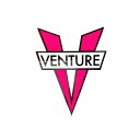 x`[ VENTURE^V DIE CUT STICKER SMALL ( PINK ) XebJ[