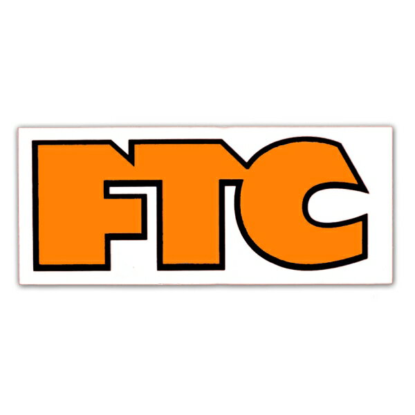 エフティーシー FTC／OG LOGO LARGE WHITE/ORANGE/BLACK ステッカー 1