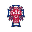 hbO^E DOGTOWN^LOGO COLOR STICKER 4h ( BLUE/RED ) XebJ[