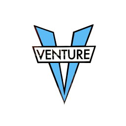 ベンチャー VENTURE／V DIE CUT STICKER SMALL ( LT.BLUE ) ステッカー