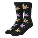 ハフ／HUF LIGHTS GREEN BUDDY SOCKS ( BLACK ) ソックス