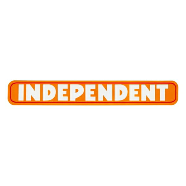 インディペンデント／INDEPENDENT BAR LOGO STICKER 6in (ORANGE/WHITE) ステッカー