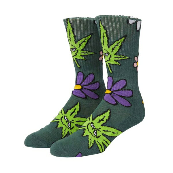 ハフ／HUF GREEN BUDDY BLOSSOM SOCKS ( GREEN ) ソックス