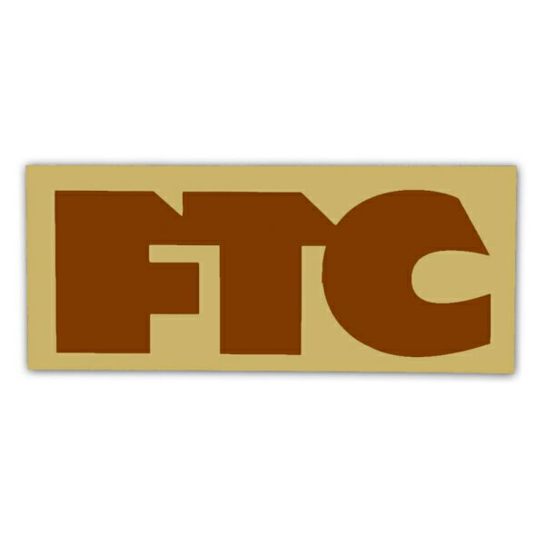 エフティーシー／FTC LOGO (BEIGE/BROWN) SMALL ステッカー