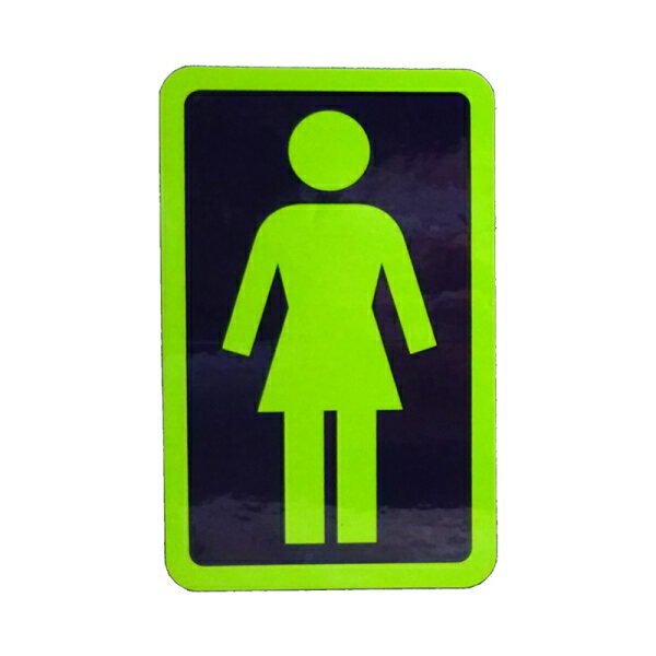 ガール GIRL／OG STICKER 3” (GREEN/NAVY) ステッカー 1