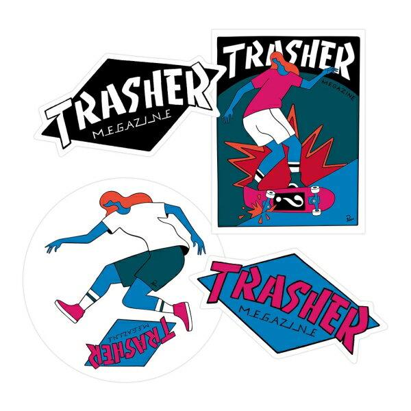 スラッシャー THRASHER／Thrasher Hurricane STICKER 4PACK ステッカー 1