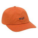 nt^HUF SET OG CV 6 PANEL HAT (ORANGE) Lbv