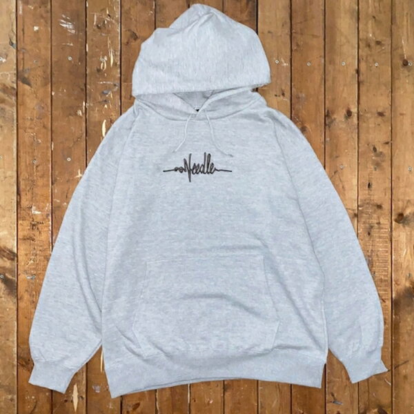 ニードルハット NEEDLE HAT／NEEDLE LOGO HOODIE (GRAY) Lサイズ フード