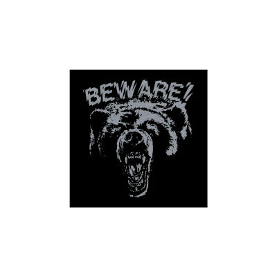 OY[ GRIZZLY^Beware 3M Reflective Sticker XebJ[