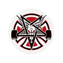 CfByfg INDEPENDENT^INDY~THRASHER PENTAGRAM CROSS 2.75 XebJ[