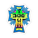 ドッグタウン DOGTOWN/CROSS LOGO NEON 4.5 ステッカー