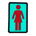 K[ GIRL^OG STICKER 3h (RED/TEAL/BLACK) XebJ[