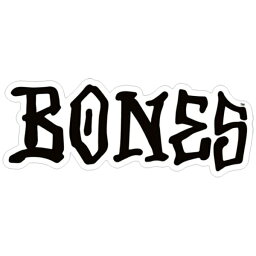 ボーンズ ウィール BONESWHEELS／BONES 5” STICKER (WHITE/BLACK) ステッカー