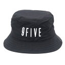 ナインファイブ/9FIVE LOGO NYLON BUCKET HAT BLACK ハット