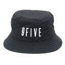 iCt@Cu^9FIVE LOGO NYLON BUCKET HAT BLACK nbg