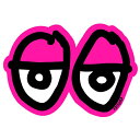 クルキット/KROOKED EYES STICKERS (S) PINK ステッカー