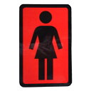 ガール GIRL/OG STICKER 6” (BLACK/RED) ステッカー