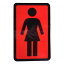  GIRLOG STICKER 6 (BLACK/RED) ƥå