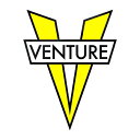 x`[ VENTURE^V DIE CUT STICKER MED ( YELLOW ) XebJ[