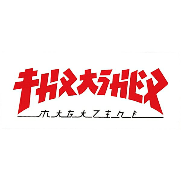 å㡼THRASHER GODZILLA RECTANGLE STICKER RED/WHITE ƥå