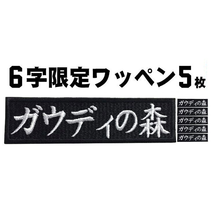 樂天商城 - 6文字限定 5枚入 ネームワッペン 1枚当たり490円〜 セミオーダー ワッペン ネーム刺繍 アイロン接着 刺繍 シシュウ 作業着 チームネーム 名入れ バッジ 会社ネーム 社名 バイクワッペン ペットの名前【ゆうパケット便対象商品】【楽ギフ_名入れ】