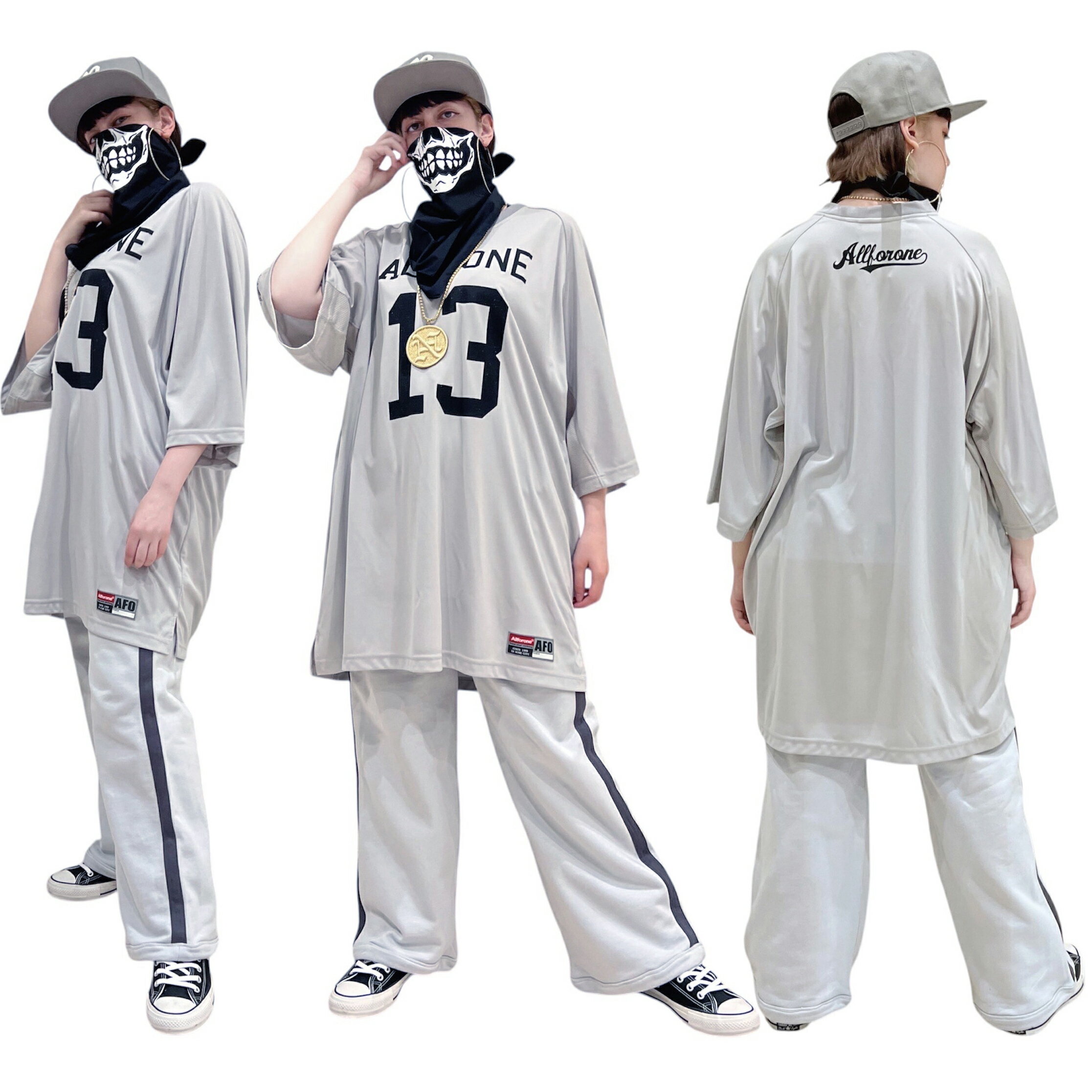 現行を吹き飛ばせ！【90年代ミドルスクール決定版】 【AFO・ 13周年記念 アメフト シャツ】 An Emperor's 13th Anniversary Football Shirts 【グレー】【ゆうパケット便対象商品】