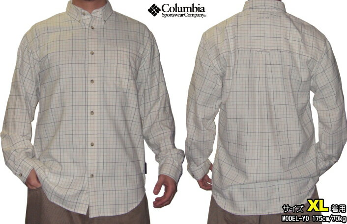 樂天商城 - 【COLUMBIA】 チェック シャツ （クリーム）（コロンビア）コロンビア
