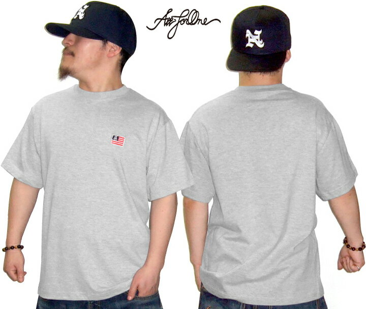 【AFO】フラッグ S/S Tシャツ 【グレー】 アメカジの伝統・国旗デザイン【ゆうパケット便対象商品】