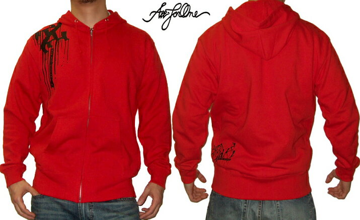 乐天商城 - AFO ALL BLOOD スウェット ジップパーカー・ウラ毛 赤