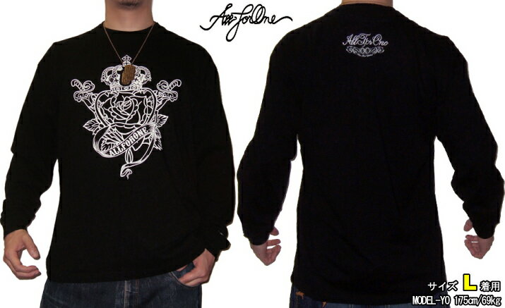 樂天商城 - AFO HEART OF A PRIDE ロンT 黒 BIGサイズ 3XL〜 XXL 2XL 3XL 4XL 5XL 薔薇 バラ タトゥー